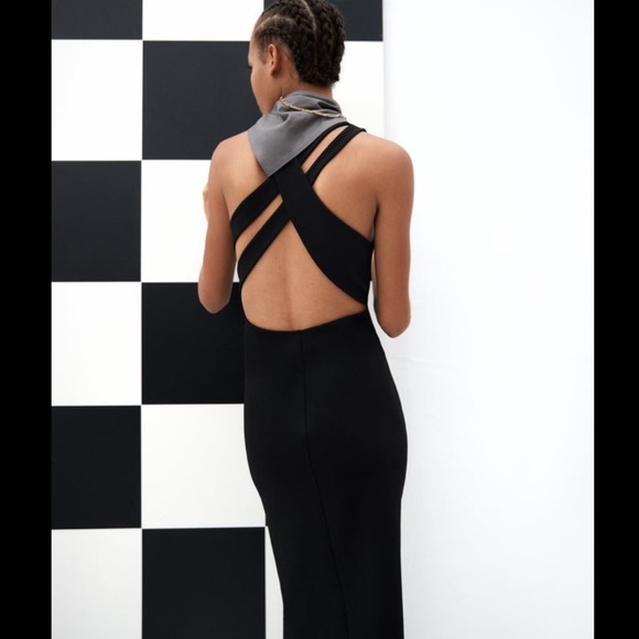 Zara fitted strappy back dress - Picture 3 of 9